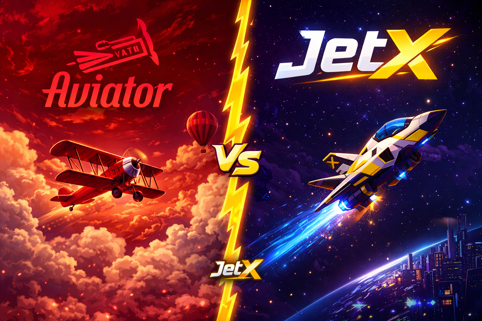 JetX vs Aviator crash game comparison side by side