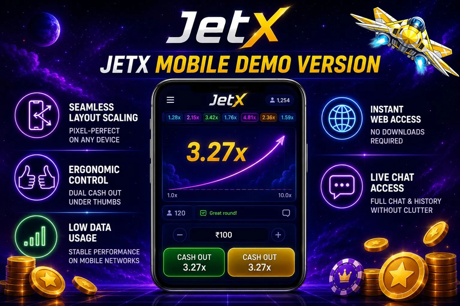 JetX Mobile Demo Version